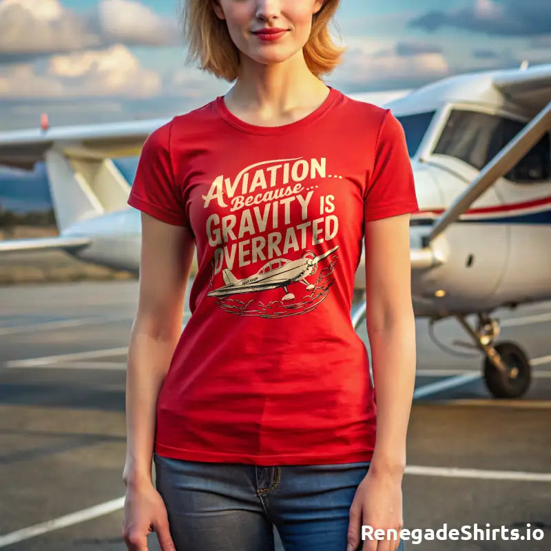 Aviation because gravity is overrated shirt - RenegadeShirts.io #