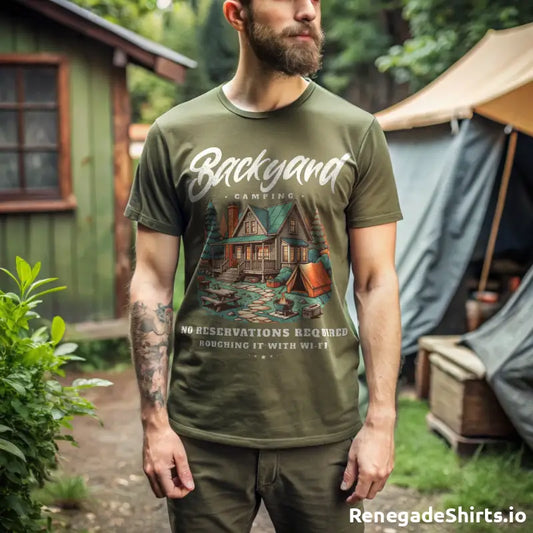 Backyard camping t-shirt - cotton