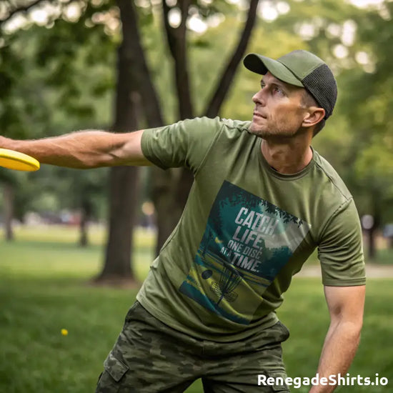 Disk Golf Catch one Disc at a Time Shirt - RenegadeShirts.io #