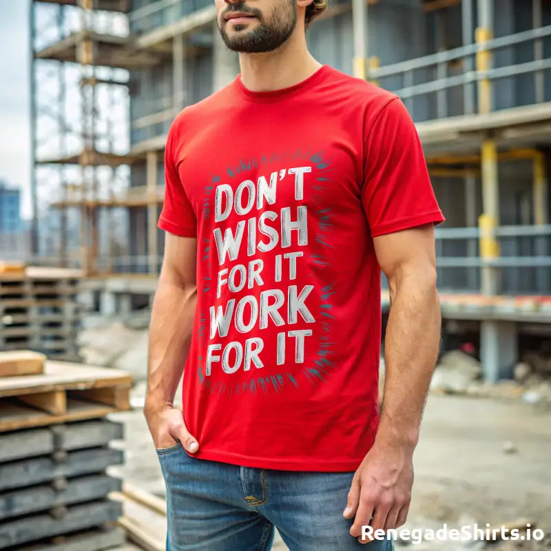 Dont Wish for it Work for it Tshirt - RenegadeShirts.io #