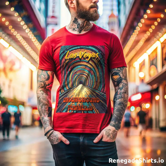 Las Vegas underground tunnels T-shirt - Print Material