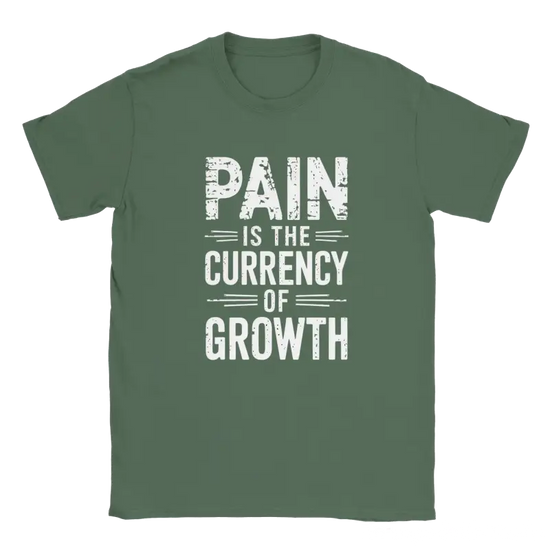 Pain is the Currency of Growth Shirt - RenegadeShirts.io #