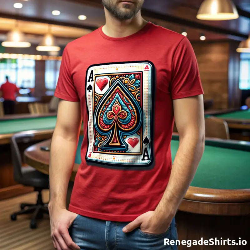 poker card - Ace of Spades T-shirt - RenegadeShirts.io #