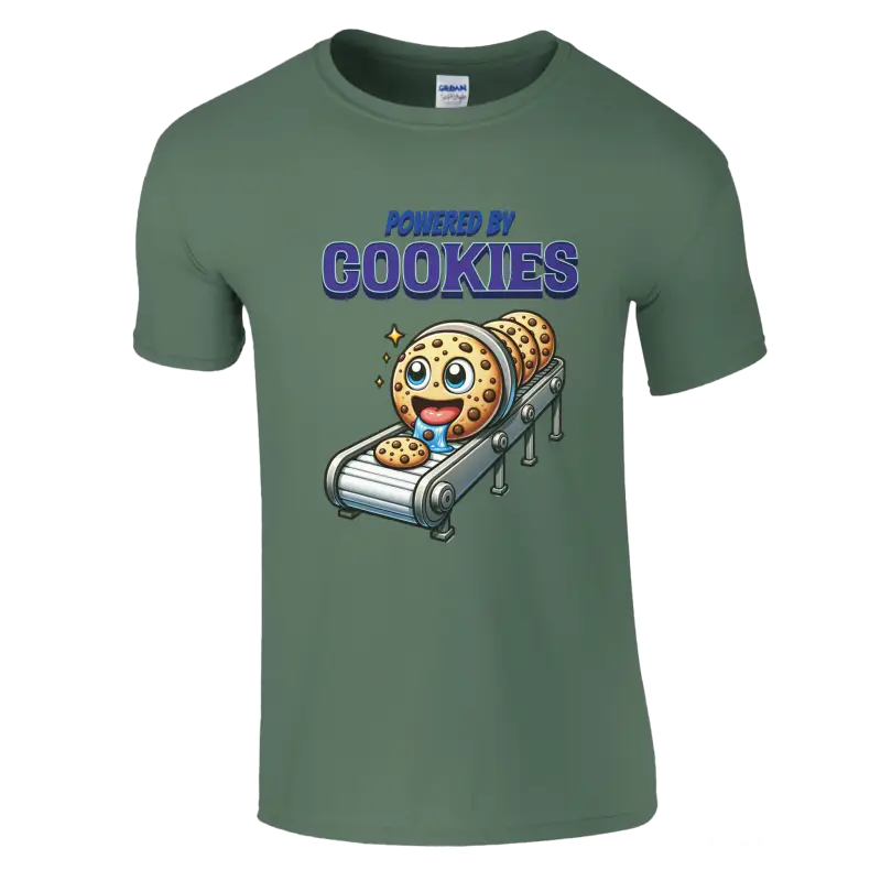 Powered by cookies t-shirt - RenegadeShirts.io #