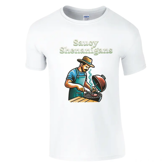 Saucy Shenanigans BBQ grilling t-shirt - RenegadeShirts.io #