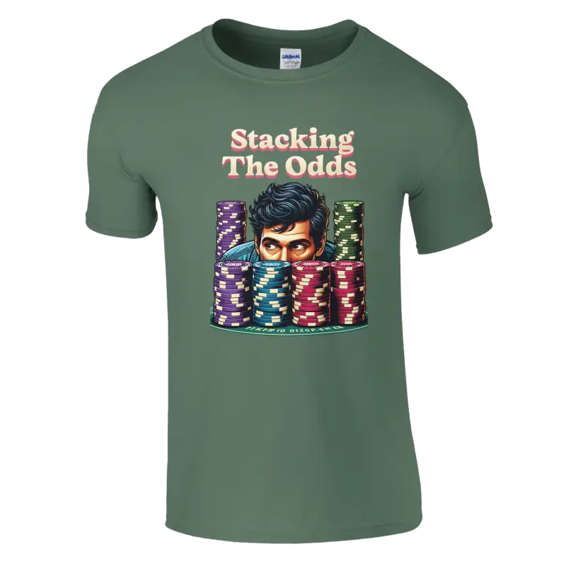 Stacking the odds poker t-shirt - RenegadeShirts.io #