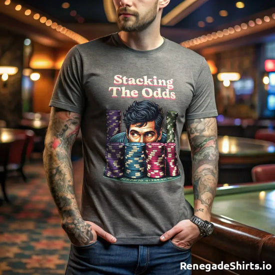 Stacking the odds poker t-shirt - RenegadeShirts.io #