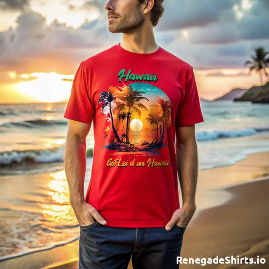 Sunset beach Hawaii  t-shirt - RenegadeShirts.io #