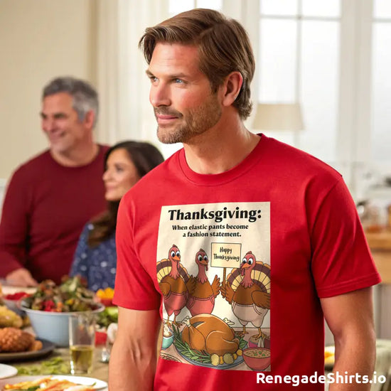 Thanksgiving: when elastic pants become a fashion statement Shirt - RenegadeShirts.io #